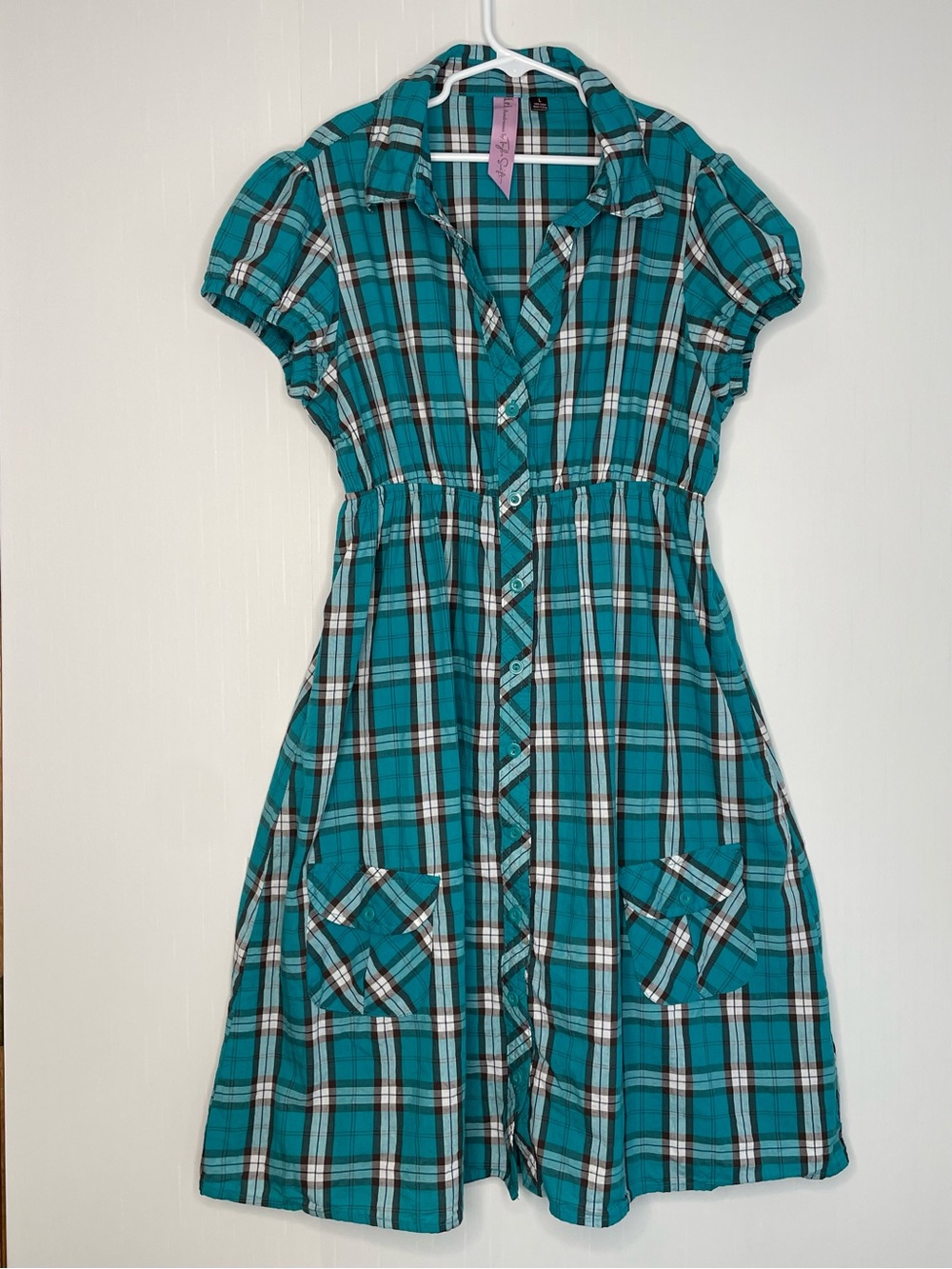 LEI Taylor Swift Plaid Cotton Sundress Junior Sizing L